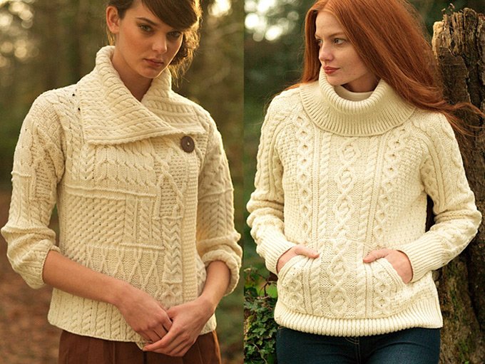 ирландские узоры Модные женские свитеры