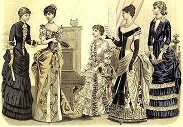 Платья второй половины XIX века