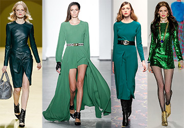Зеленые платья 2014-2015