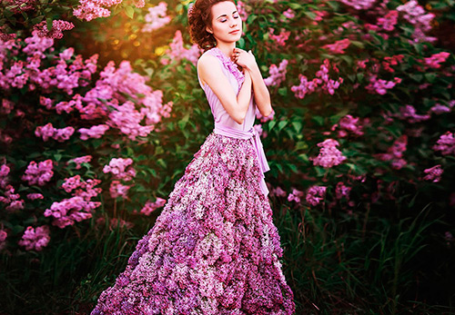 Живые цветы и Fashion фотография