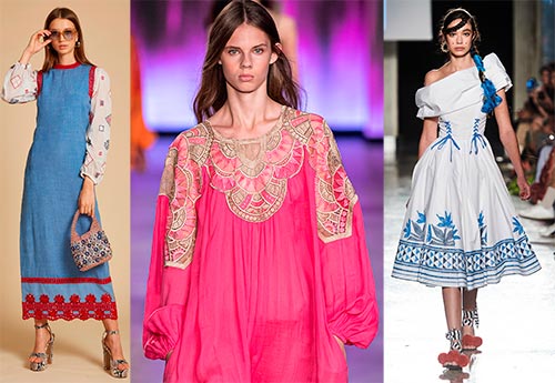 Красивые платья с вышивкой: модные фасоны и тренды