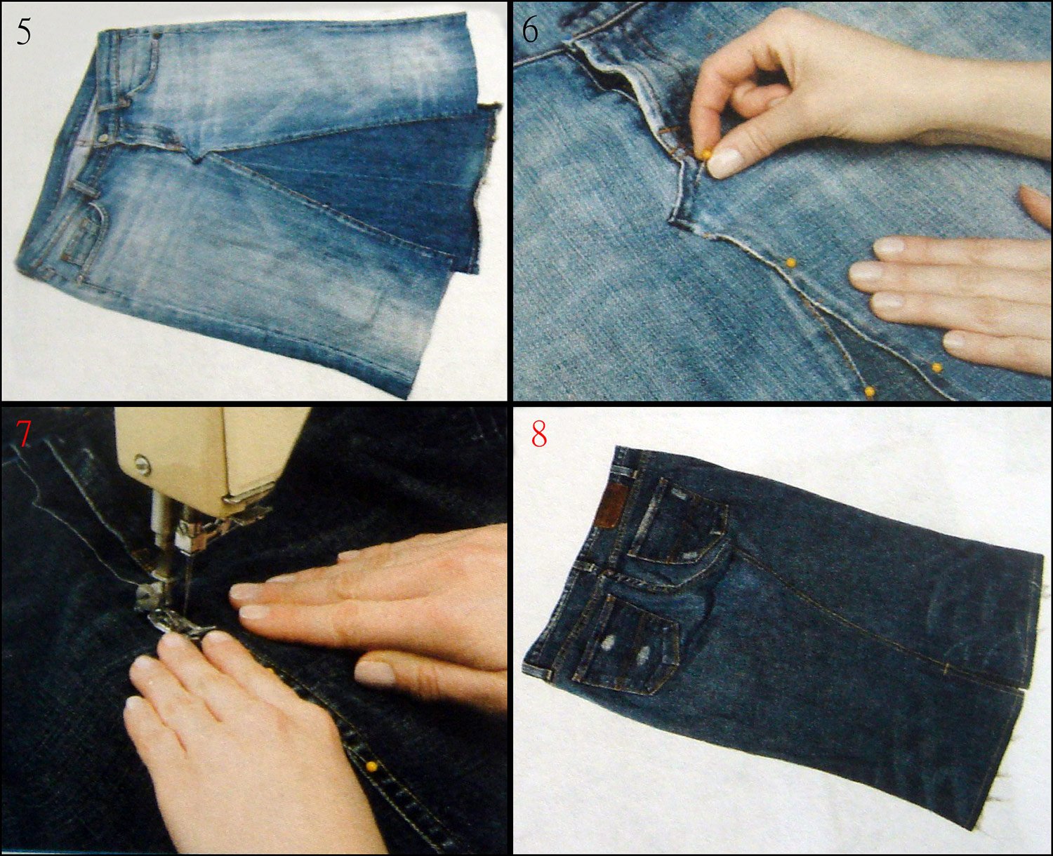 Сделать из джинс юбку