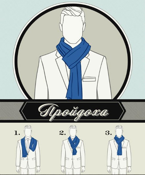 Как завязать мужской шарф