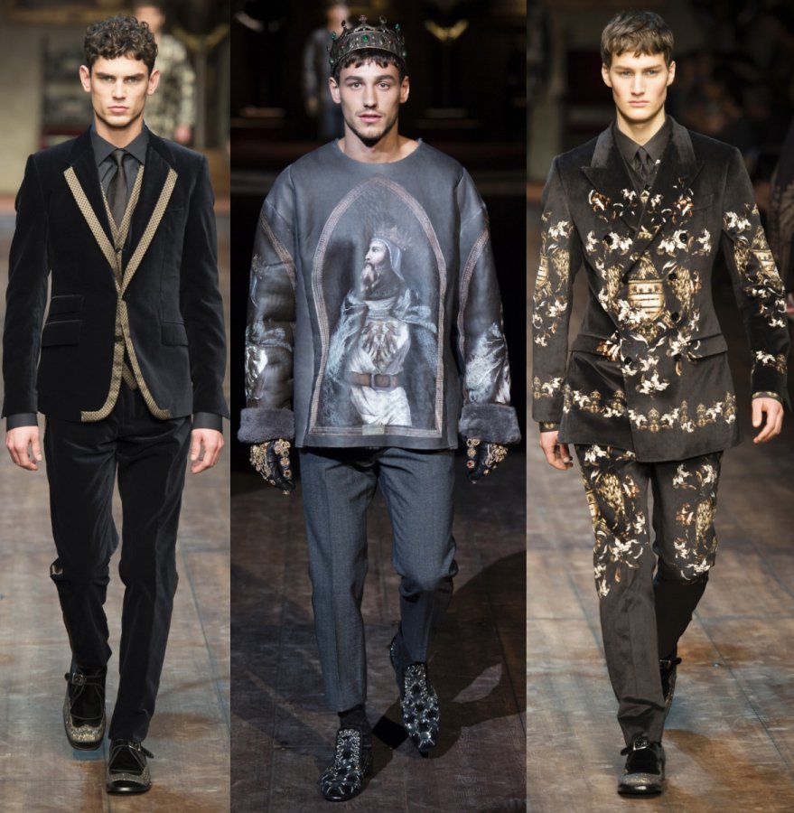 Мужская коллекция Dolce&Gabbana осень-зима 2014-2015