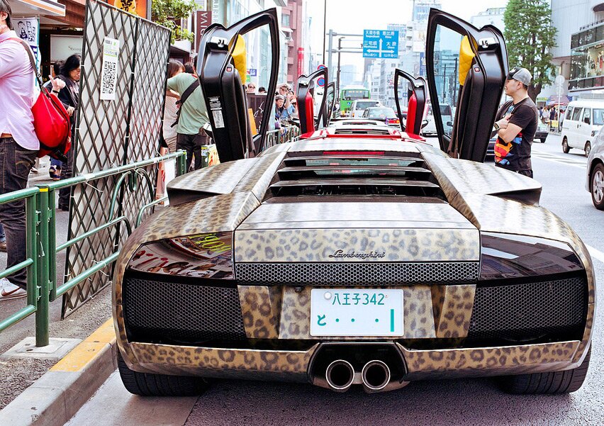 Гламурный леопардовый автомобиль