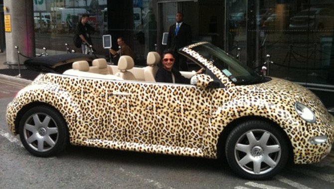 Маленький леопардовый автомобиль для девочки