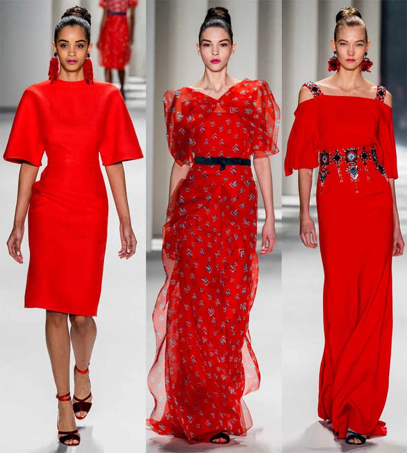 Красные платья Carolina Herrera