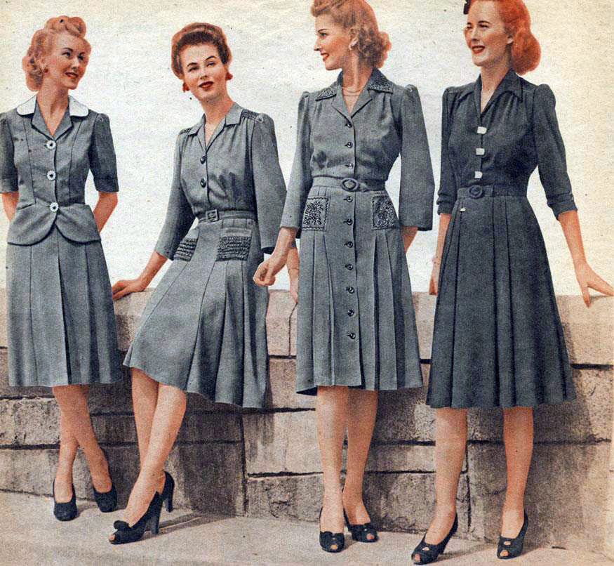 Немецкие девушки 40 х годов. Мода и стиль времен второй мировой войны. Великая Отечественная мода