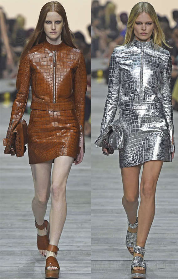 Красивые кожаные юбки 2015