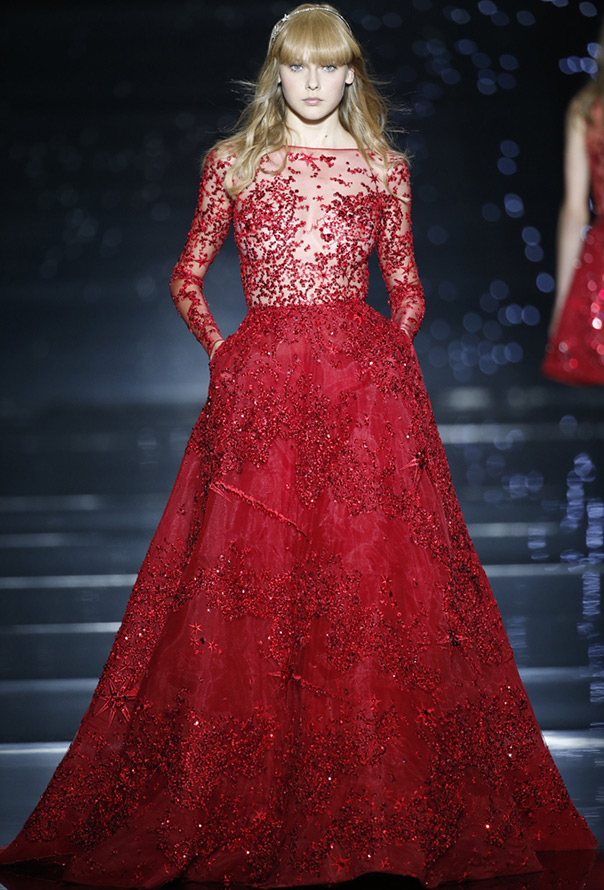Красное платье Zuhair Murad