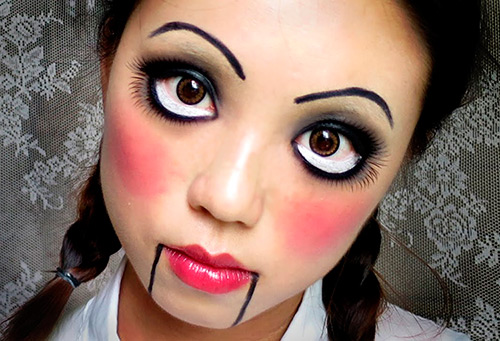 Кукольный макияж на Хэллоуин
