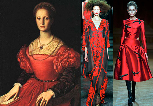 Красное кровавое платье для образа Элизабет Батори