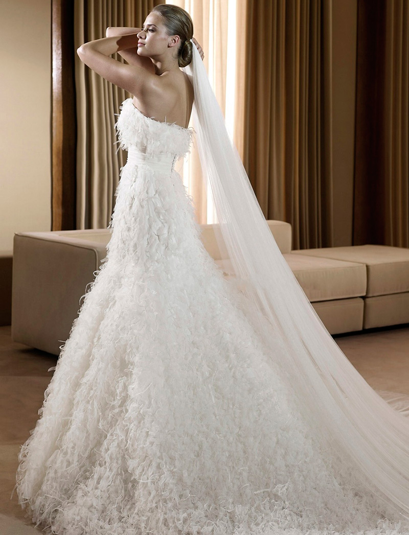Свадебное платье русалка с фатой