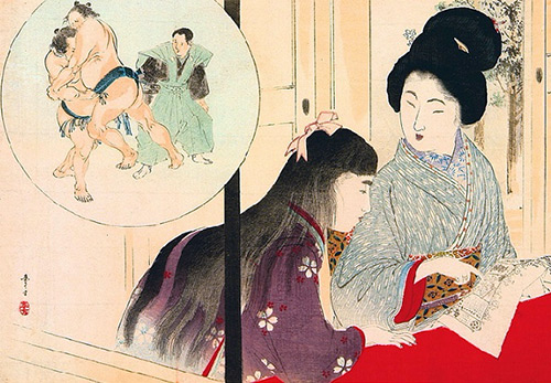 Традиционный костюм Японских девушек и мужчин