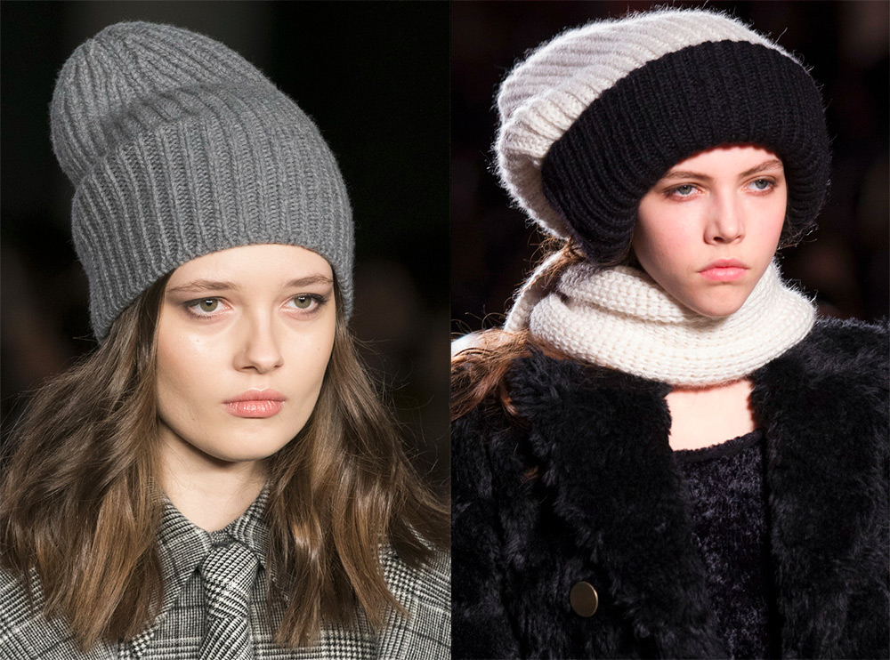 Какие вязаные шапки в моде