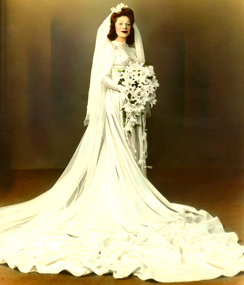 Свадебное платье 1940 годов