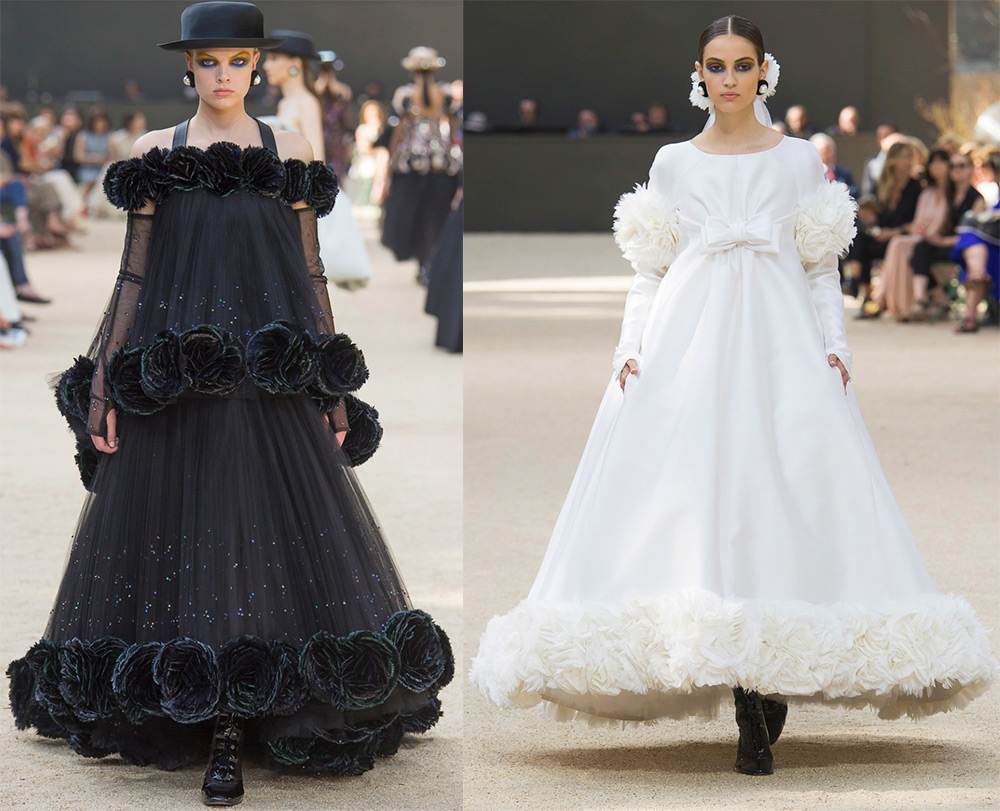 Черное и белое платье Chanel