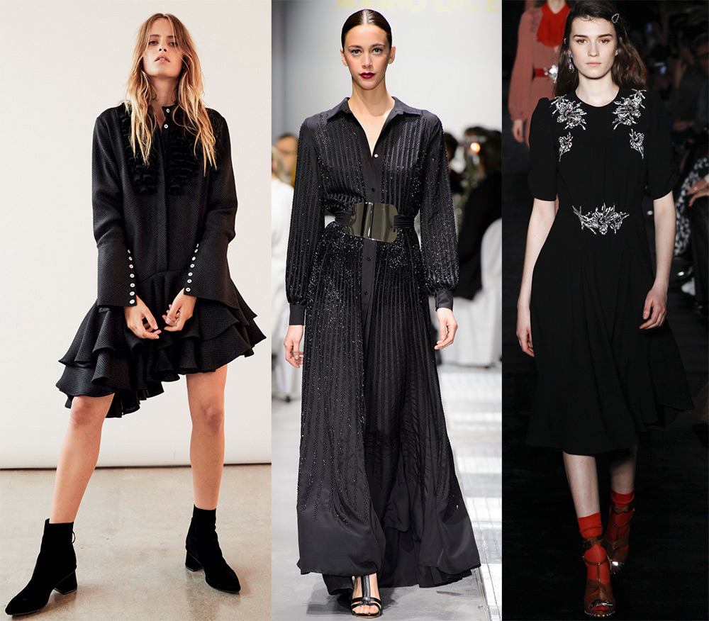Красивые черные платья 2017-2018 и модные тенденции