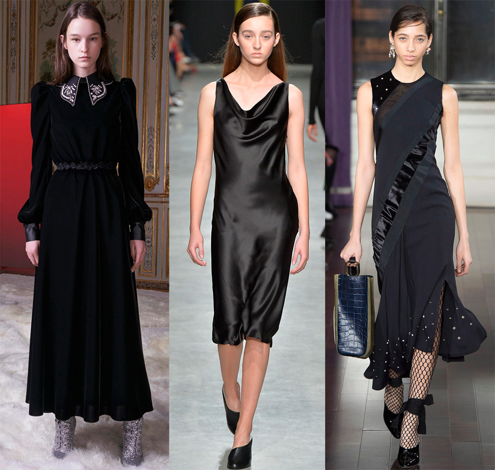Красивые и модные черные платья 2017-2018