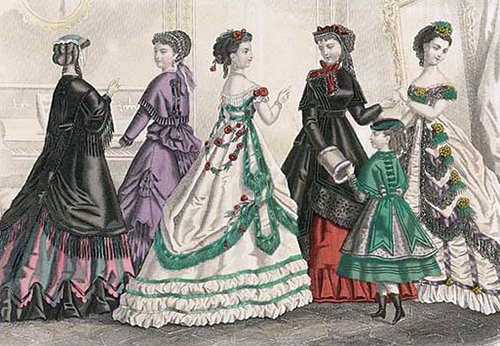 Мода середины XIX века 1860 годы