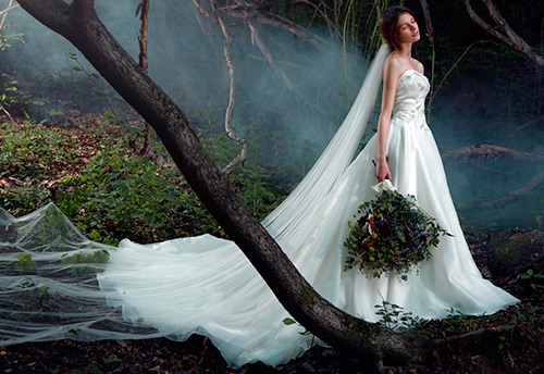 Пышное свадебное платье – необычные модели