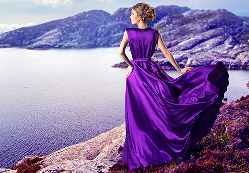 Фиолетовое свадебное платье - совет экспертов по цвету