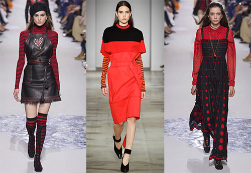 Сочетание черного с красным – платья и модные образы