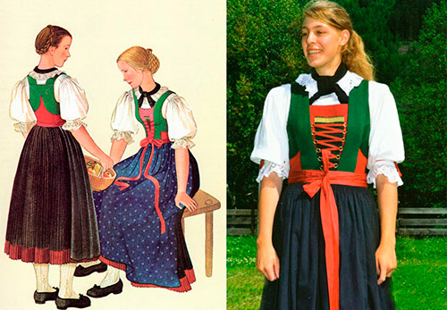 Тирольский национальный костюм – женский и мужской