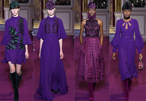 Фиолетовое платье – модные образы 2018-2019