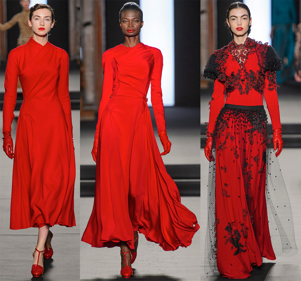 Red dresses for the New Year 2019