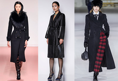 Какие черные пальто в моде зимой 2019-2020