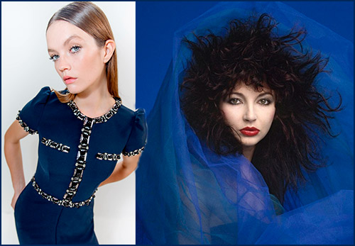 Платья в пол синего цвета, модная тенденция 2020