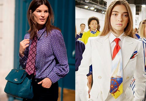 Женский галстук: как стильно носить и с чем сочетать