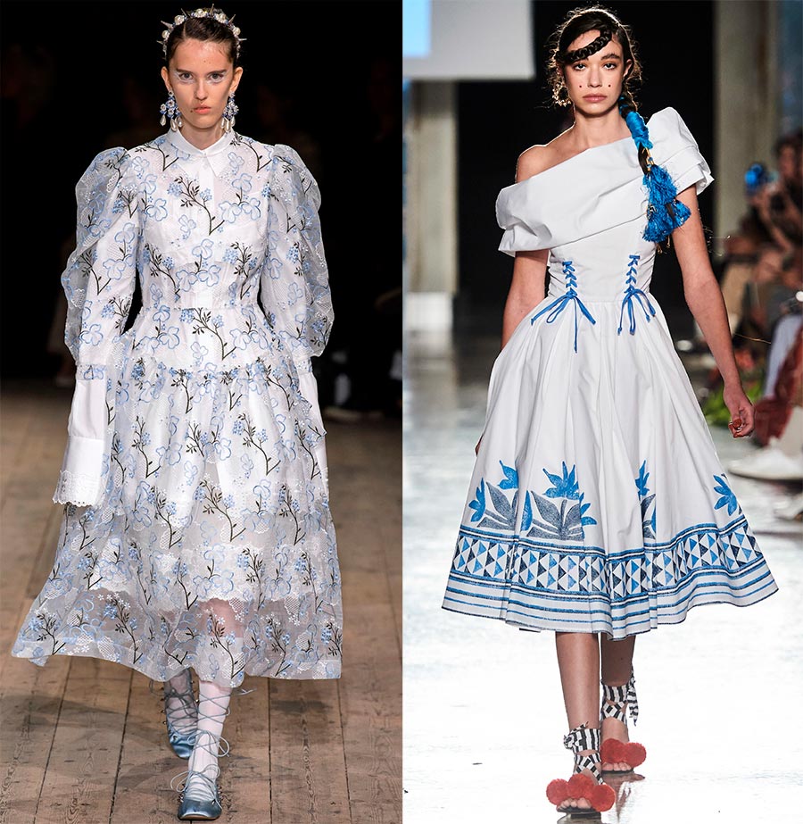 Красивые платья с вышивкой: модные фасоны и тренды