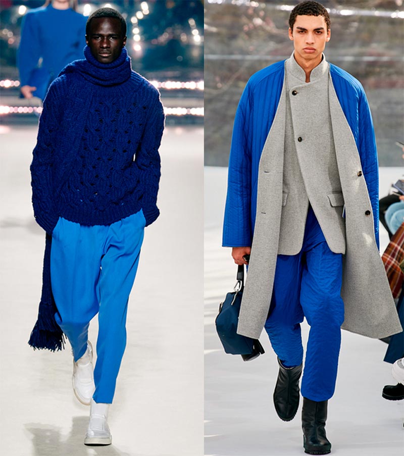 Синий цвет в мужской моде