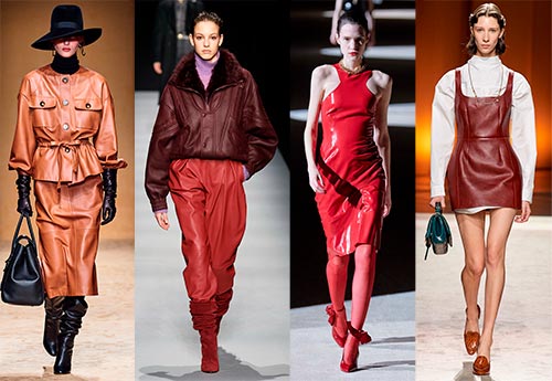 Модная одежда из кожи осень-зима 2020-2021