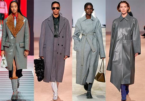 Серое пальто тренд сезона: 50 моделей от модных брендов