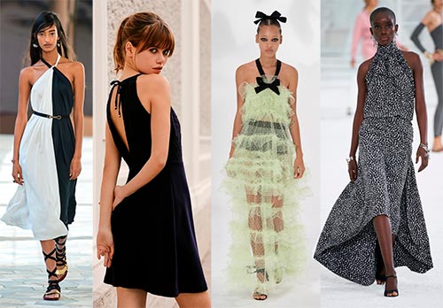 Платье-халтер: модная тенденция лета