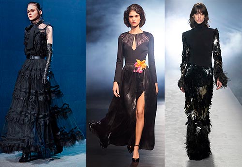 Черные вечерние платья: модные новинки сезона