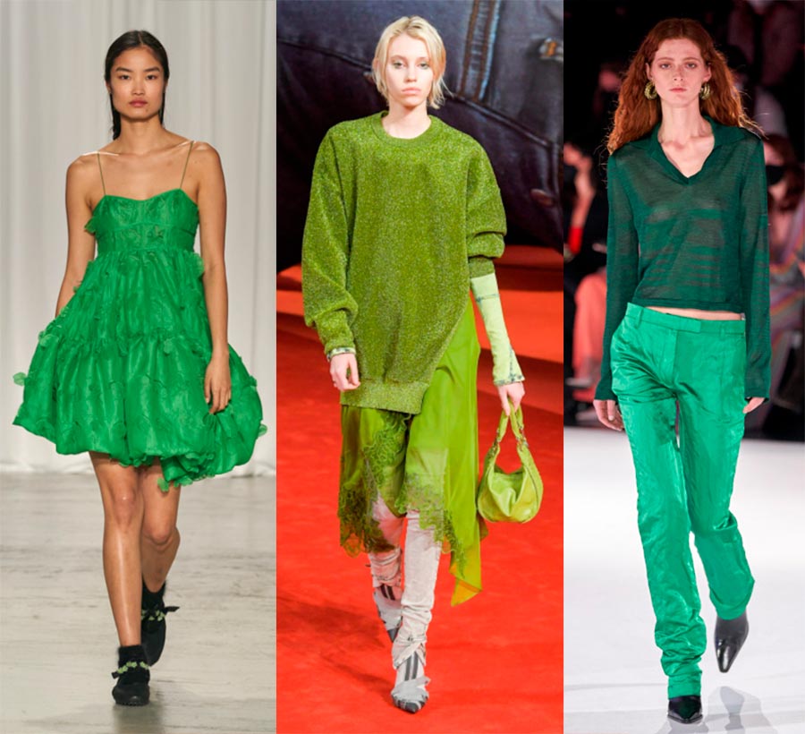 Зеленые оттенки в одежде