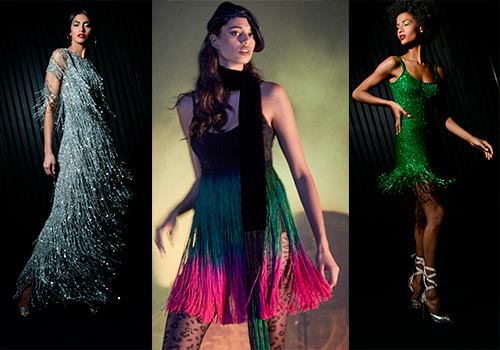Платья с бахромой: модная тенденция сезона
