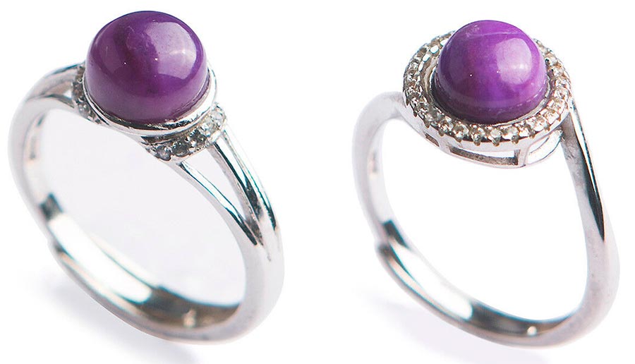 Кольца с фиолетовым камнем