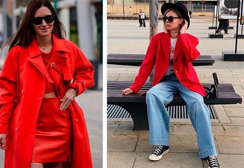 Как носить красный в новом сезоне: стильные образы