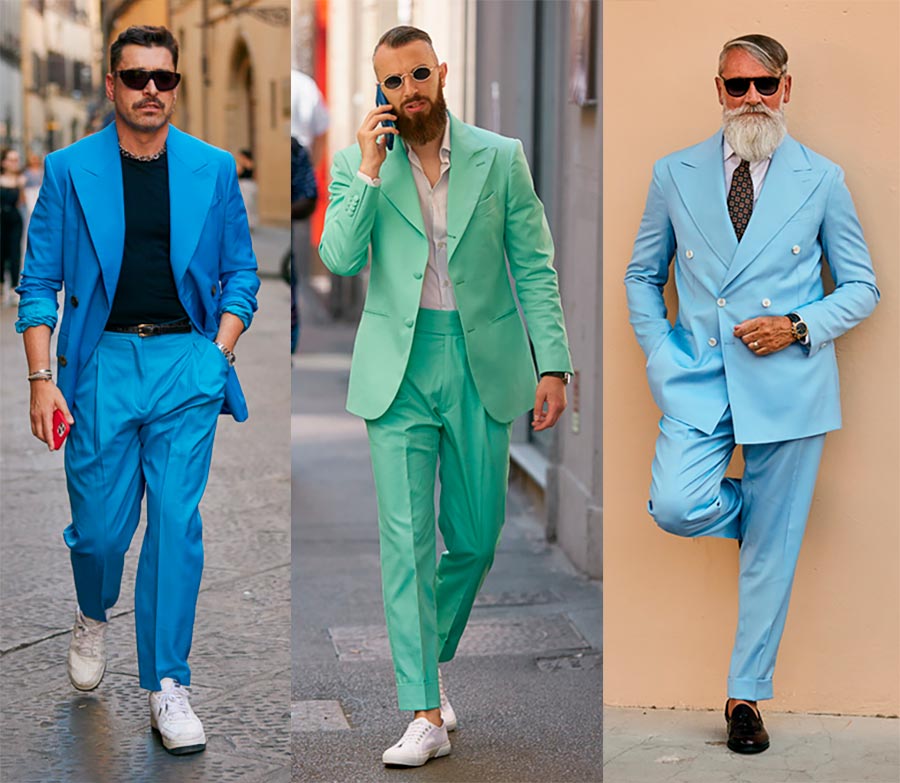 Цветные костюмы для мужчин