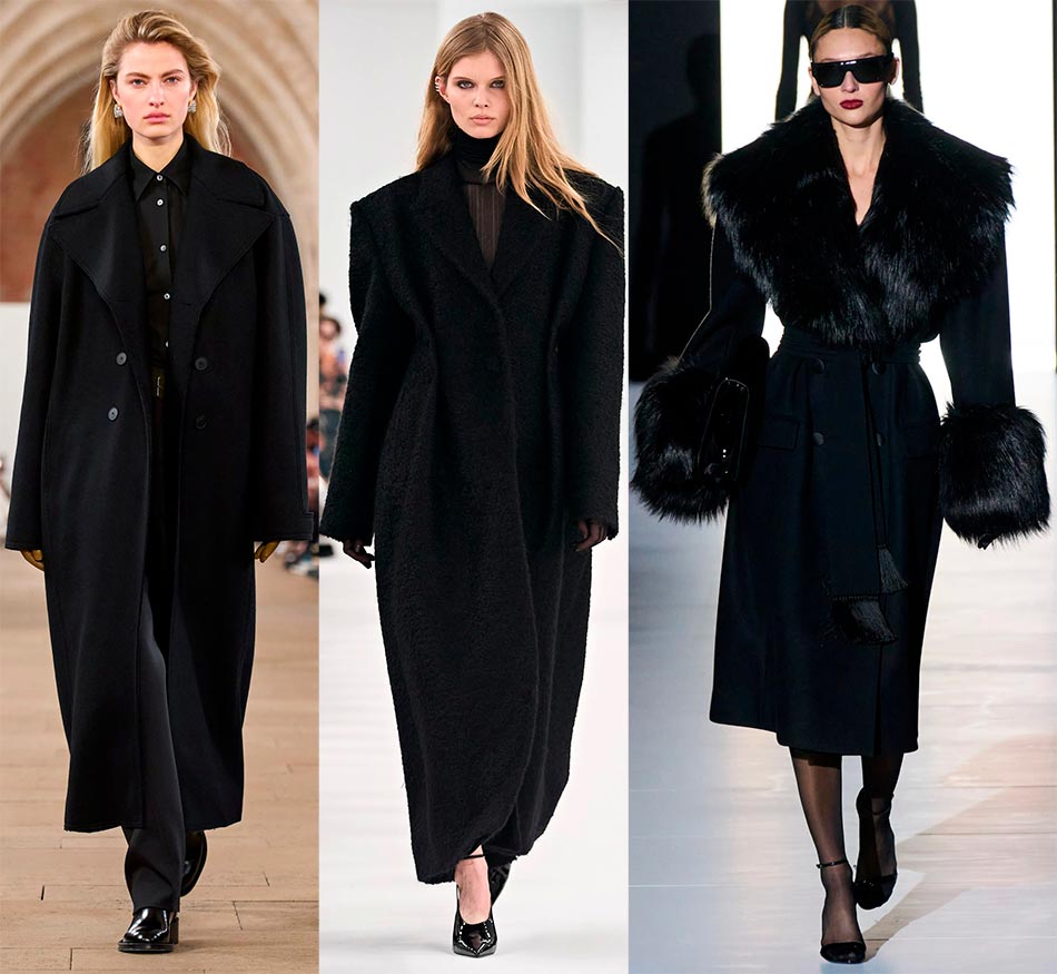 Черные пальто 2024