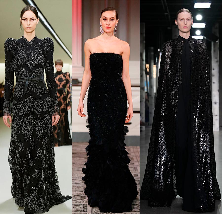 Длинные черные платья: модные фасоны и образы