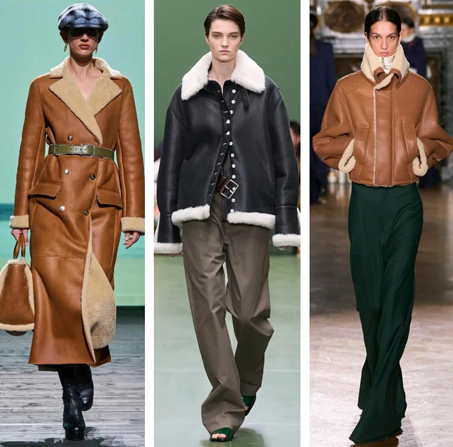 Модные женские дубленки 24-25