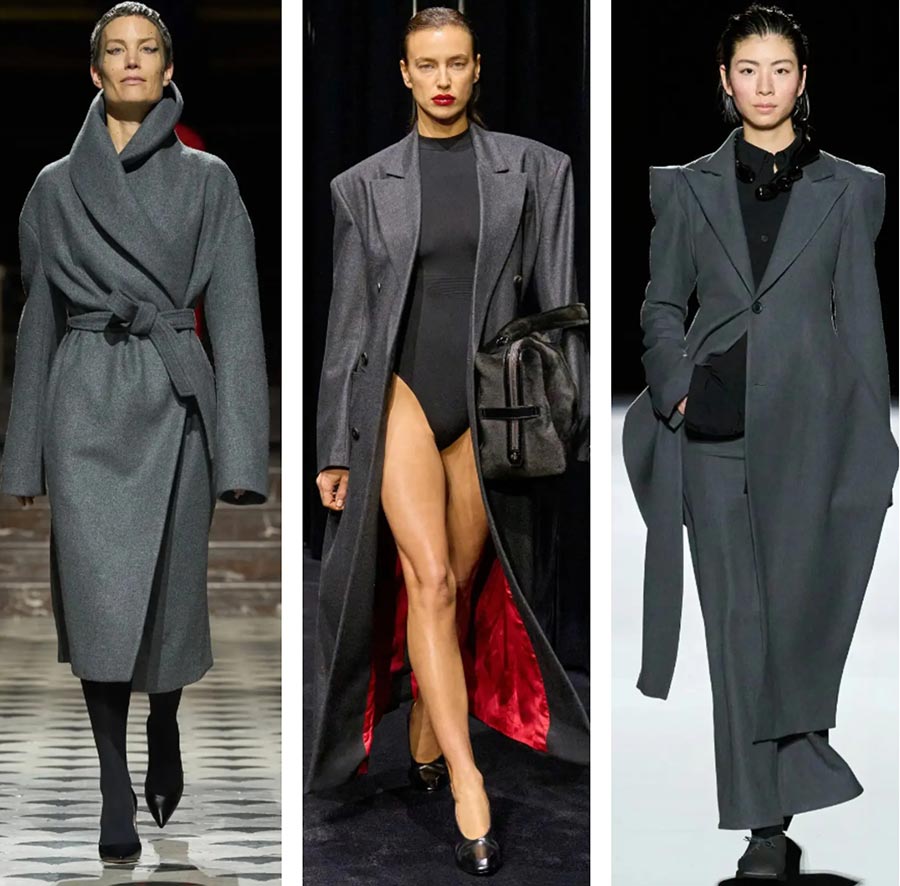 Серое пальто 2024-2025